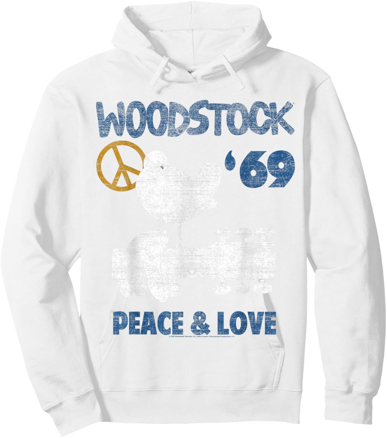 Woodstock Peace and Love Hoodie - Hoodie | White