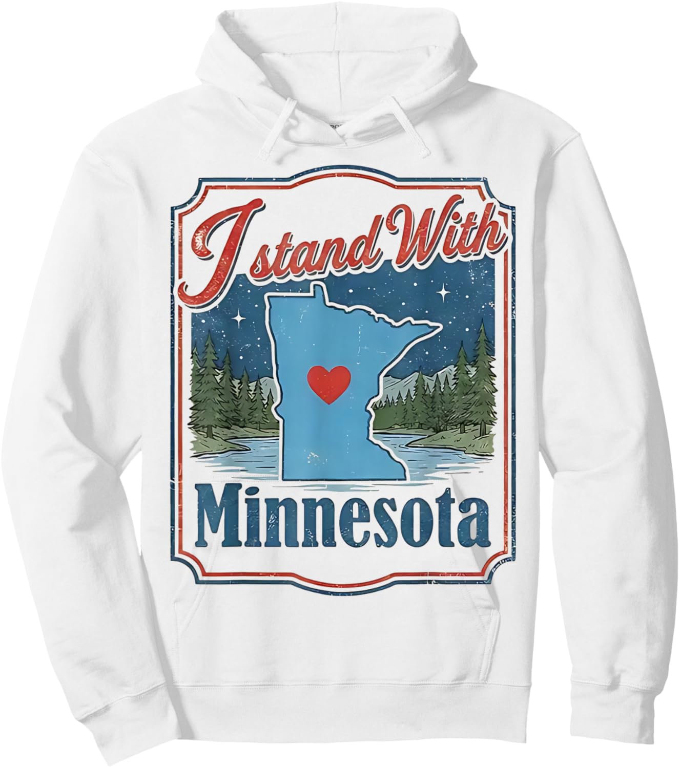 I Stand with Minnesota Hoodie - Hoodie | White