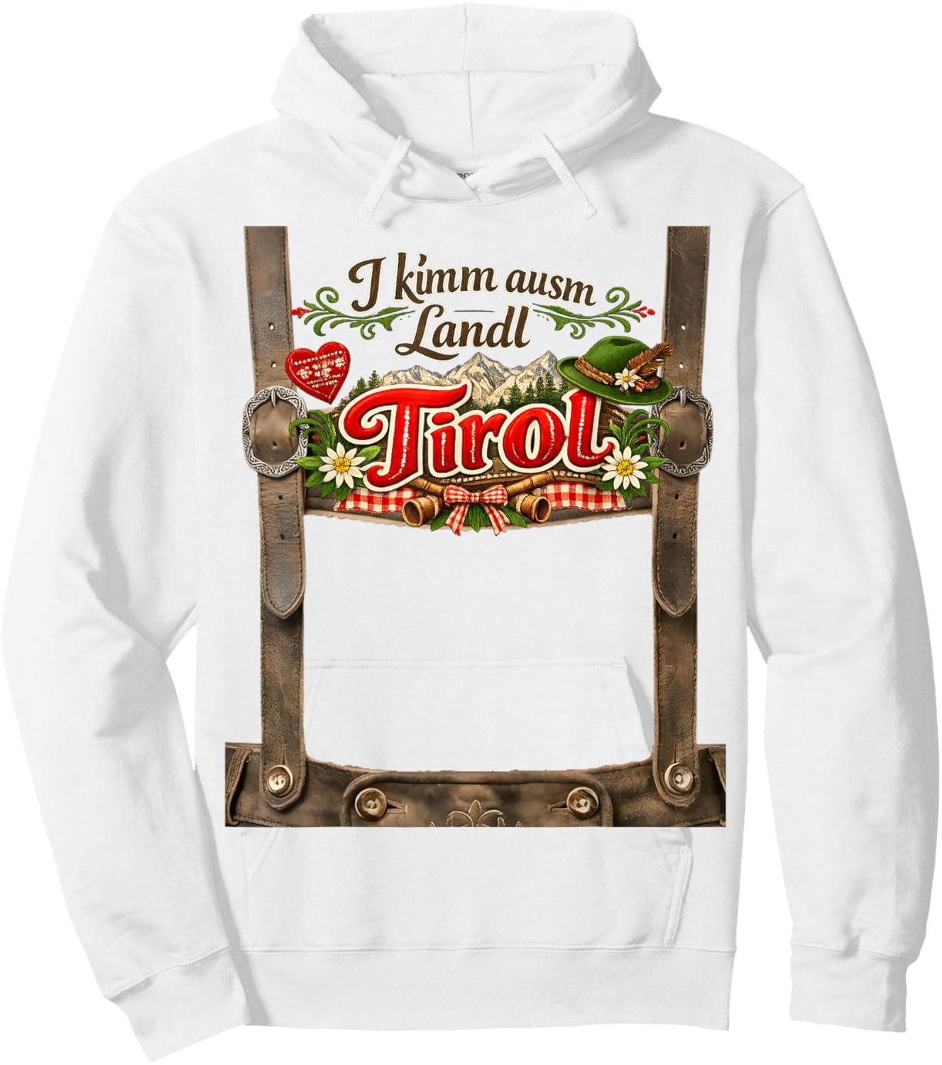 Tyrol DJ Apres Ski Outfit It's Time to Celebrate Tyrol Hoodie - Hoodie | White