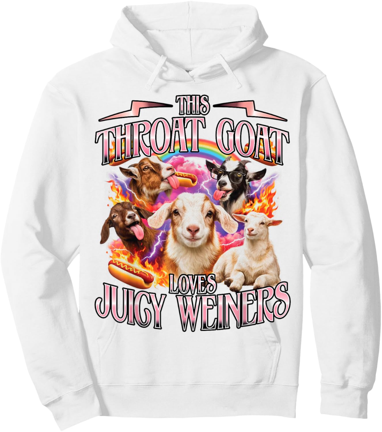 Bootleg Animal Hoodie - Hoodie | White