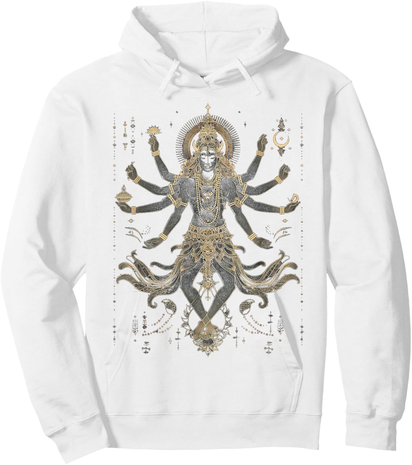 Shiva spiritual hindu god tandava dance yoga meditation Hoodie - Hoodie | White