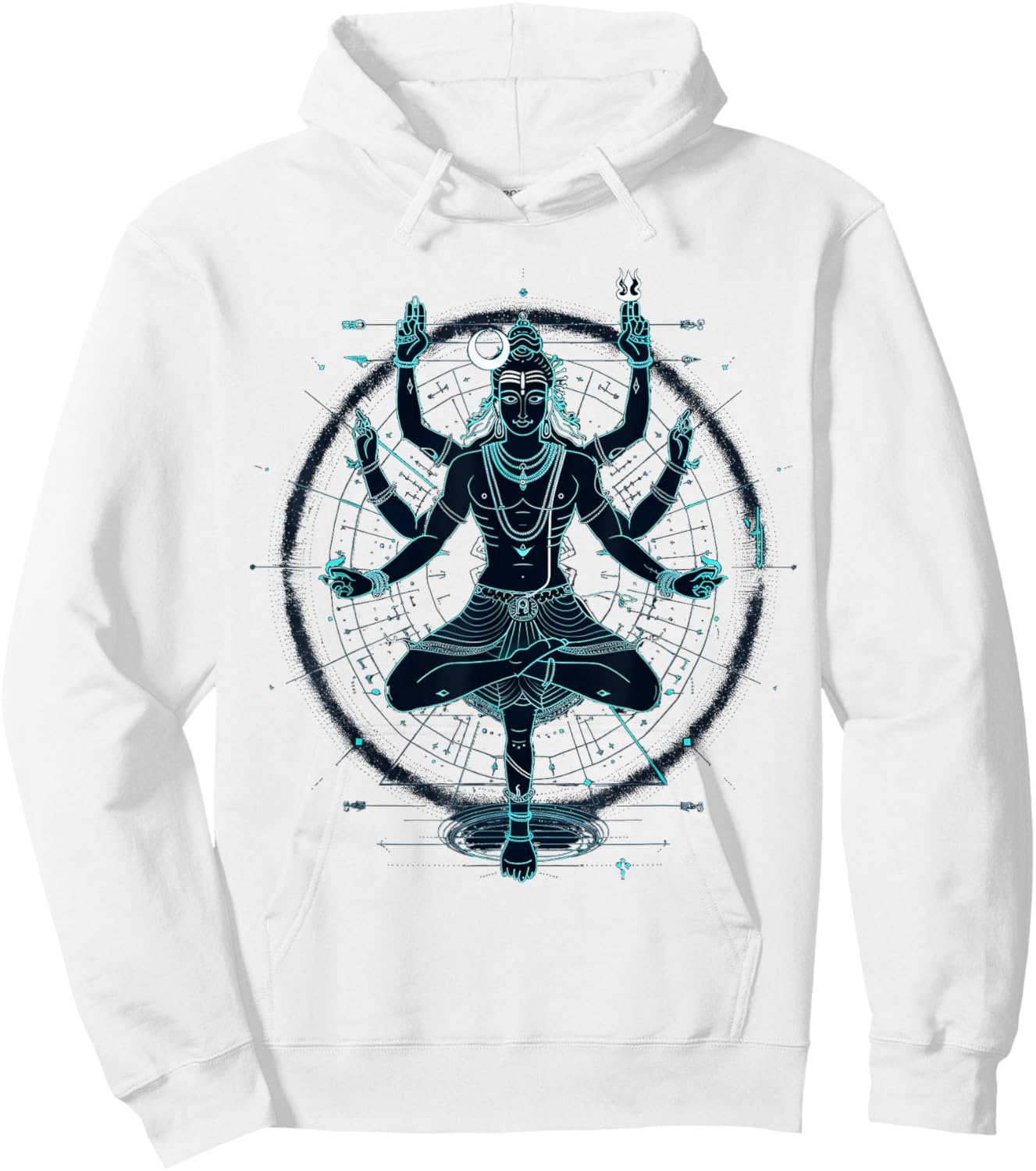 Shiva spiritual hindu god tandava dance yoga meditation Hoodie - Hoodie | White