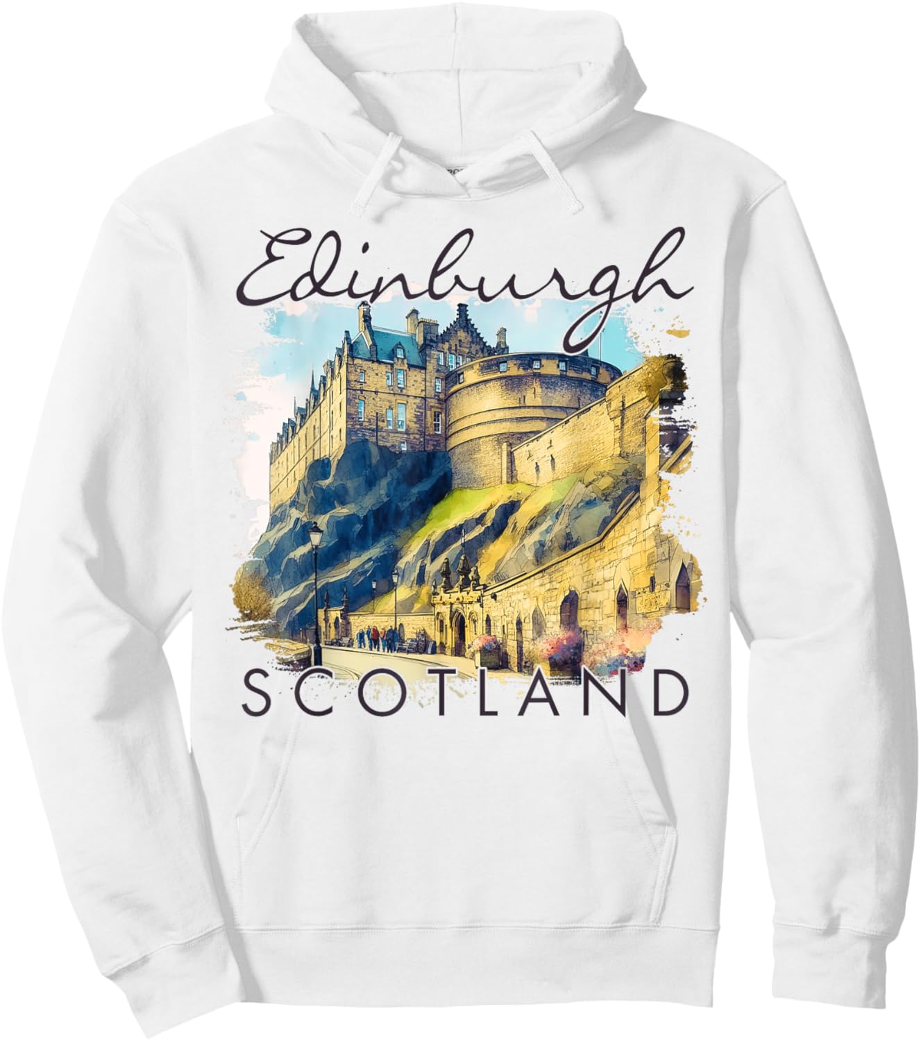 Edinburgh Scotland Travel Trip Edinburgh Castle Traveling Hoodie - Hoodie | White