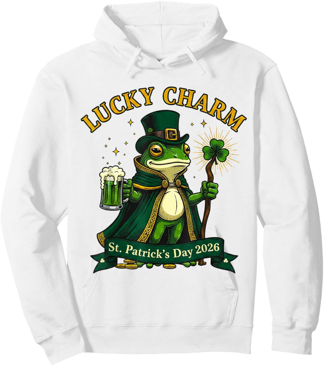 Charm Irish Lucky Charm Irish Girls St Patricks Day Hoodie - Hoodie | White