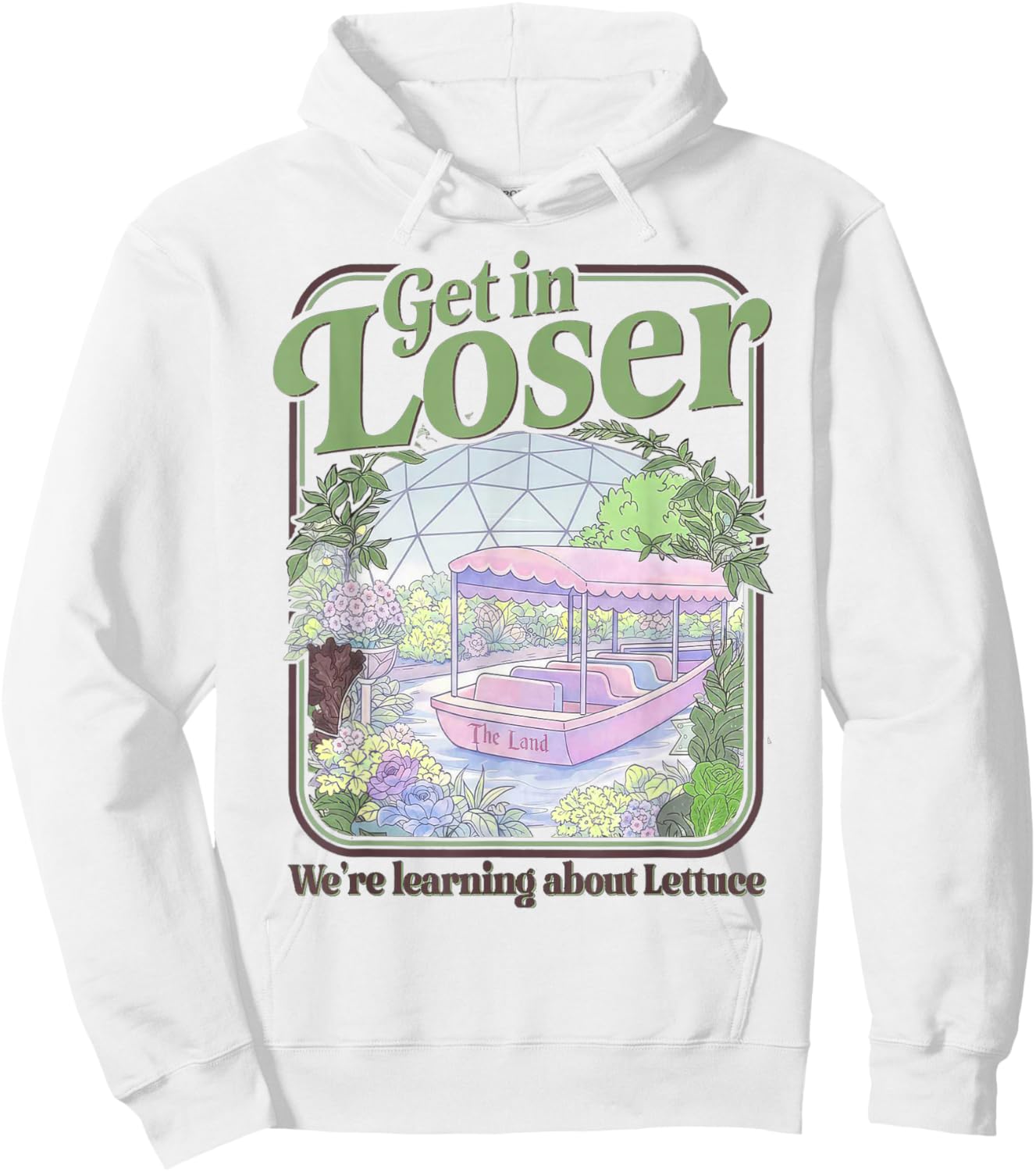 Get in Loser We’re Going to Learn About Lettuce Hoodie - Hoodie | White
