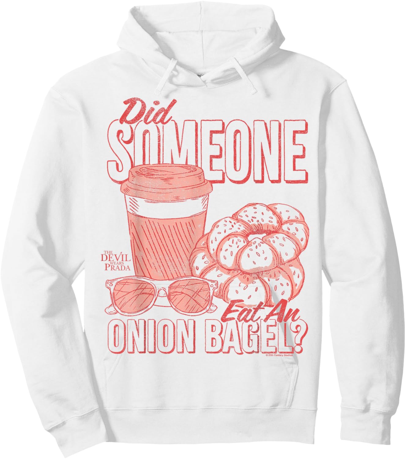 The Devil Wears Prada Did Someone Eat an Onion Bagel? Sketch Hoodie - Hoodie | White