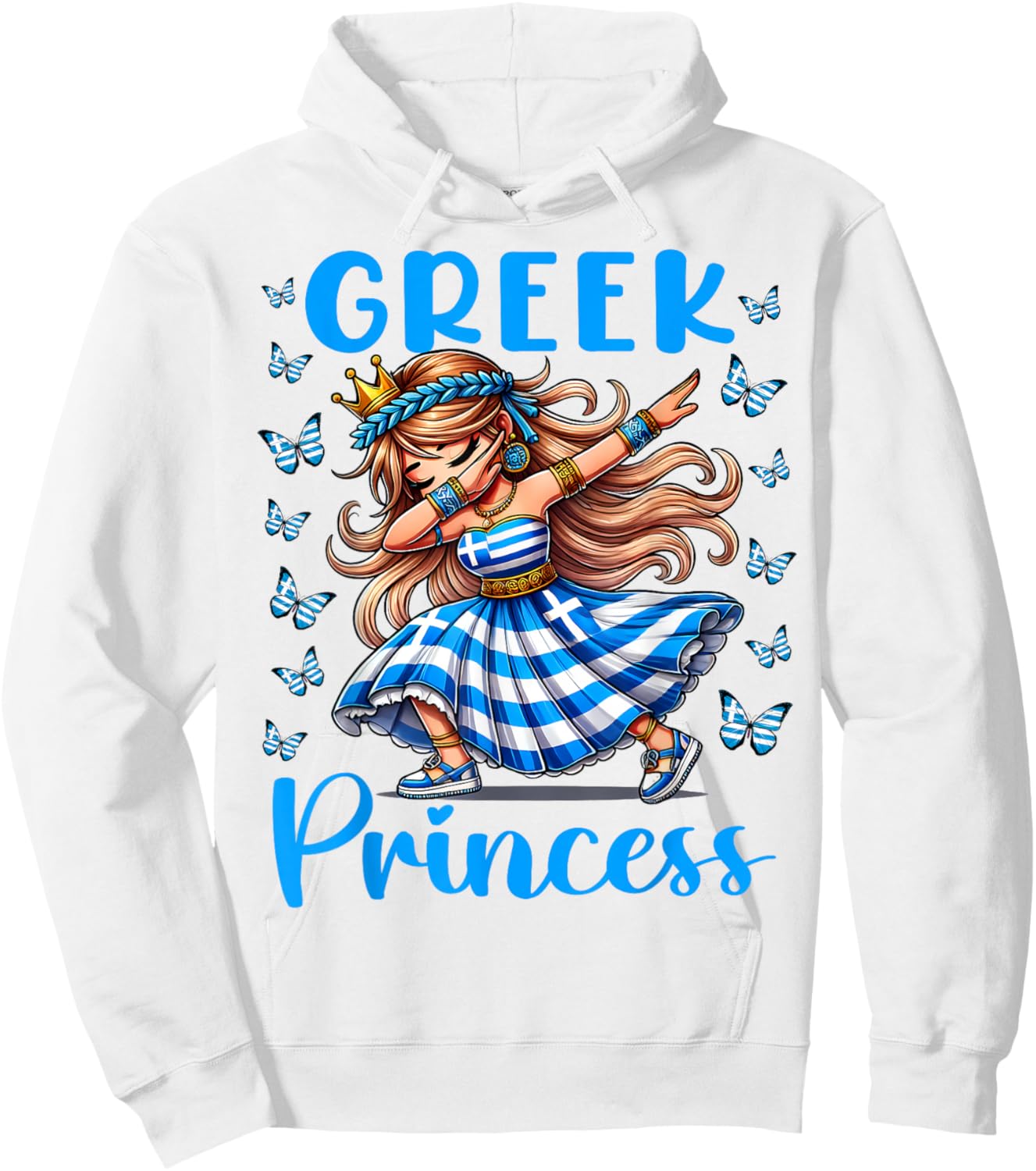Greek Princess Dabbing for girls & kids Hoodie - Hoodie | White