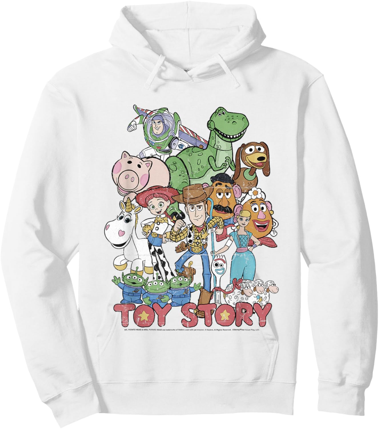 Disney Pixar Toy Story All Stars Distressed Group Shot Hoodie - Hoodie | White