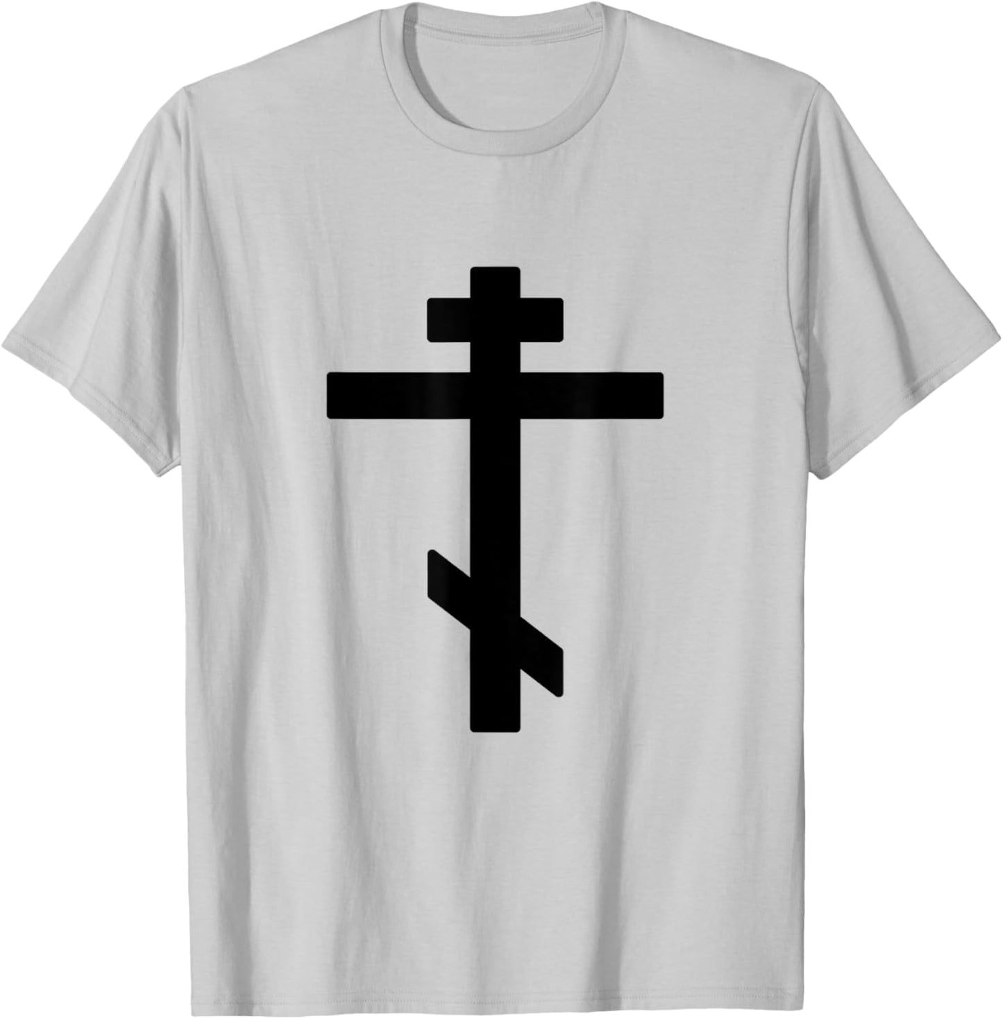 Eastern Orthodox Cross Russian Orthodox Cross Christianity T-Shirt - T-Shirt | Ash