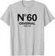 No 60 Original 60th Birthday Born in 1965 Fiftieth Retro T-Shirt - T-Shirt | Ash
