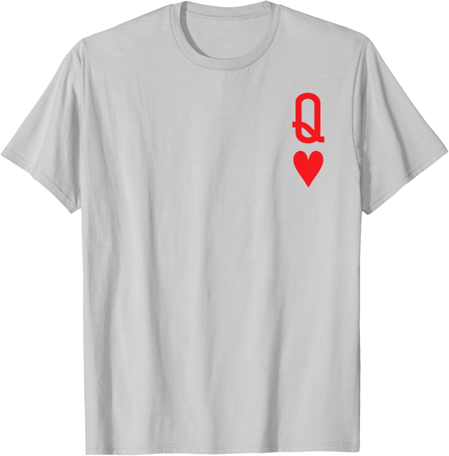 Queen of Hearts and King of Hearts Couples Matching Pajama T-Shirt - T-Shirt | Ash