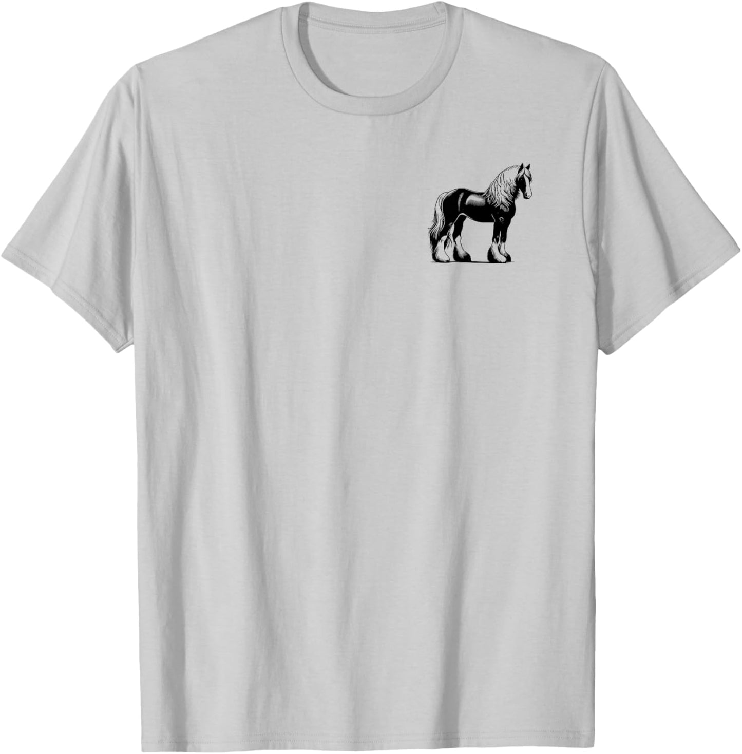 Horse Dad Mom Lover - Monochromatic Haflinger Horse T-Shirt - T-Shirt | Ash