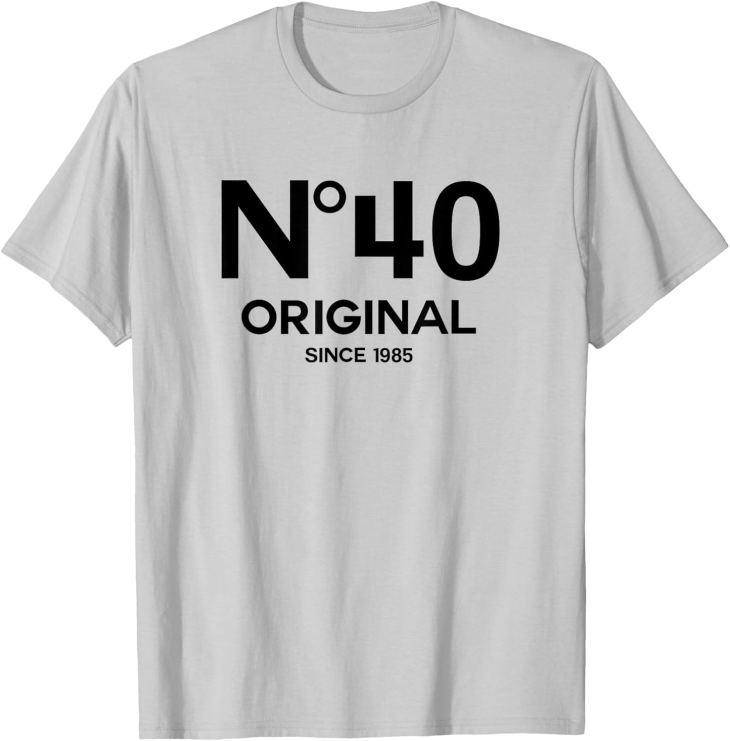 No 40 Original 40th Birthday Born in 1985 Fiftieth Retro T-Shirt - T-Shirt | Ash