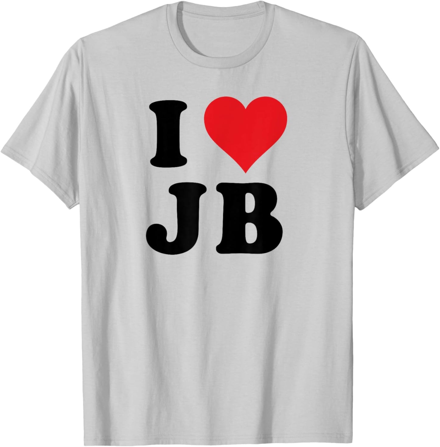 I Heart JB Initials I Love J.B. First And Last Name J B T-Shirt - T-Shirt | Ash
