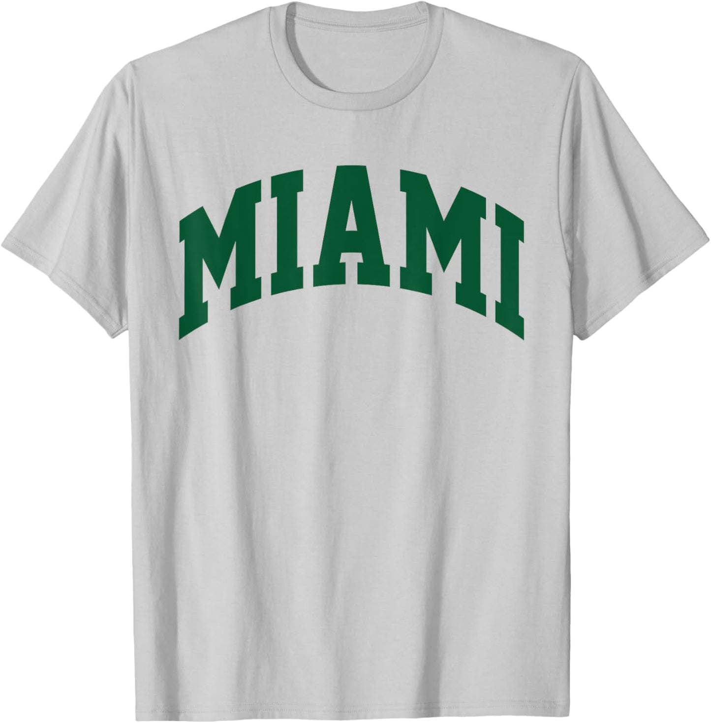 Retro Miami Men Miami Women Vintage Green Orange FL Souvenir T-Shirt - T-Shirt | Ash