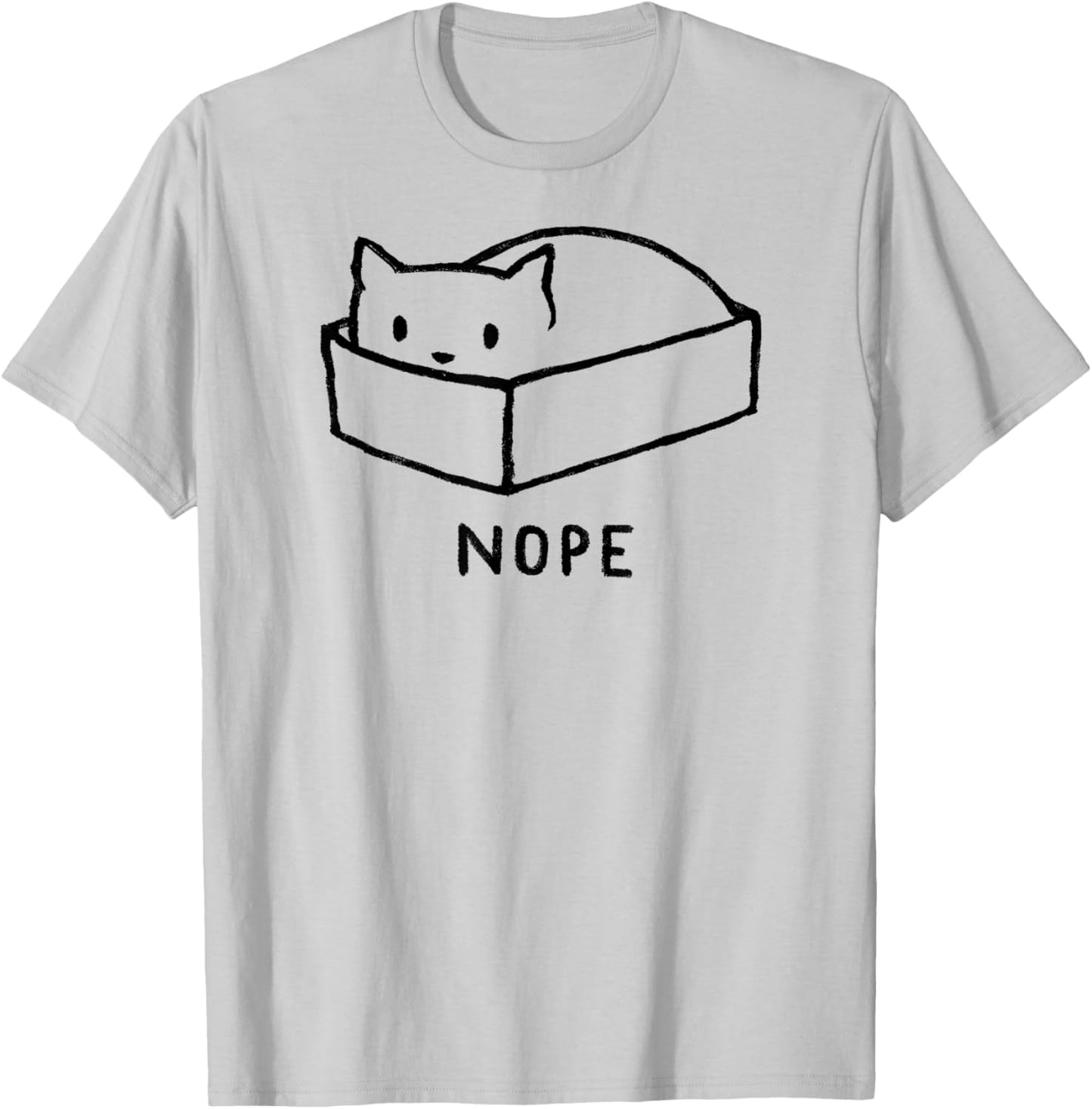 Threadless Fox Shiver Nope Cat Nap Graphic T-Shirt - T-Shirt | Ash