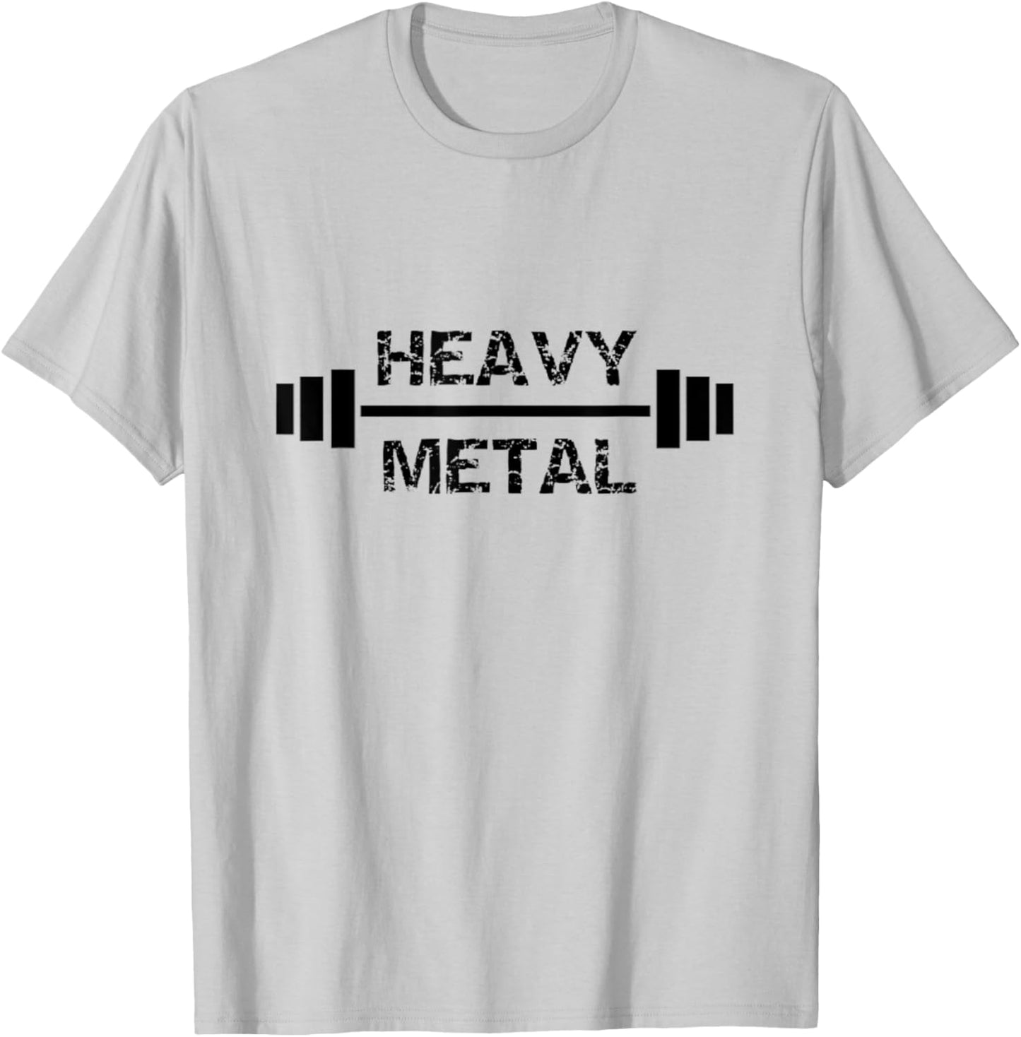 Heavy Metal Gym Fitness Weightlifting Bodybuilding T-Shirt - T-Shirt | Ash