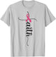 Breast Cancer Faith Breast Cancer Awareness Pink Ribbon T-Shirt - T-Shirt | Ash