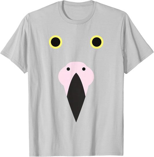 Cute Flamingo Face Halloween Costume T-Shirt - T-Shirt | Ash