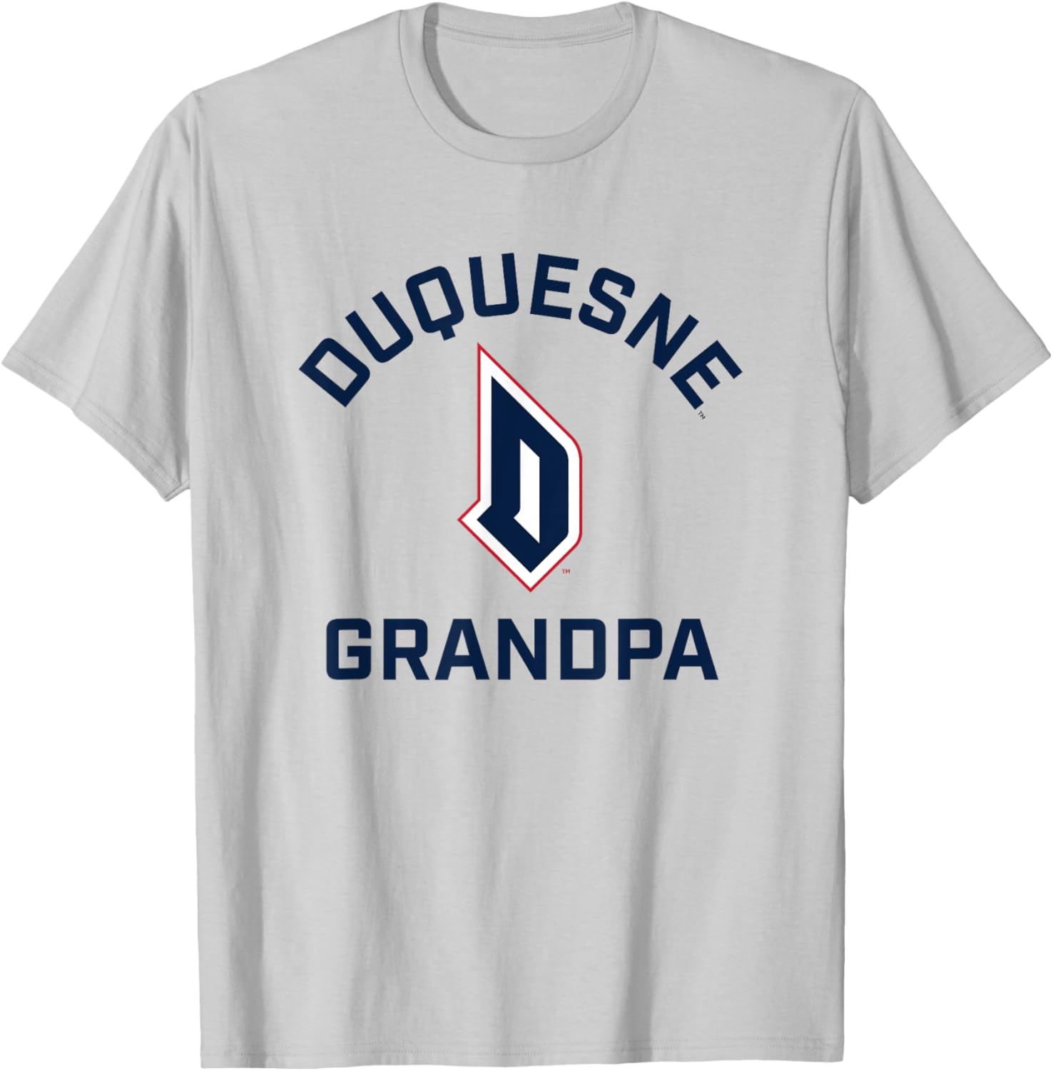 Duquesne University Dukes Arched Grandpa T-Shirt - T-Shirt | Ash