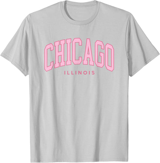 Vintage Chicago Pink Retro Preppy Throwback Girls T-Shirt - T-Shirt | Ash