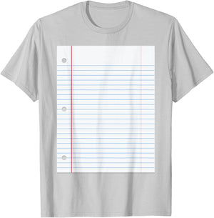 Funny Lined Notebook Paper Group Halloween Costume T-Shirt - T-Shirt | Ash