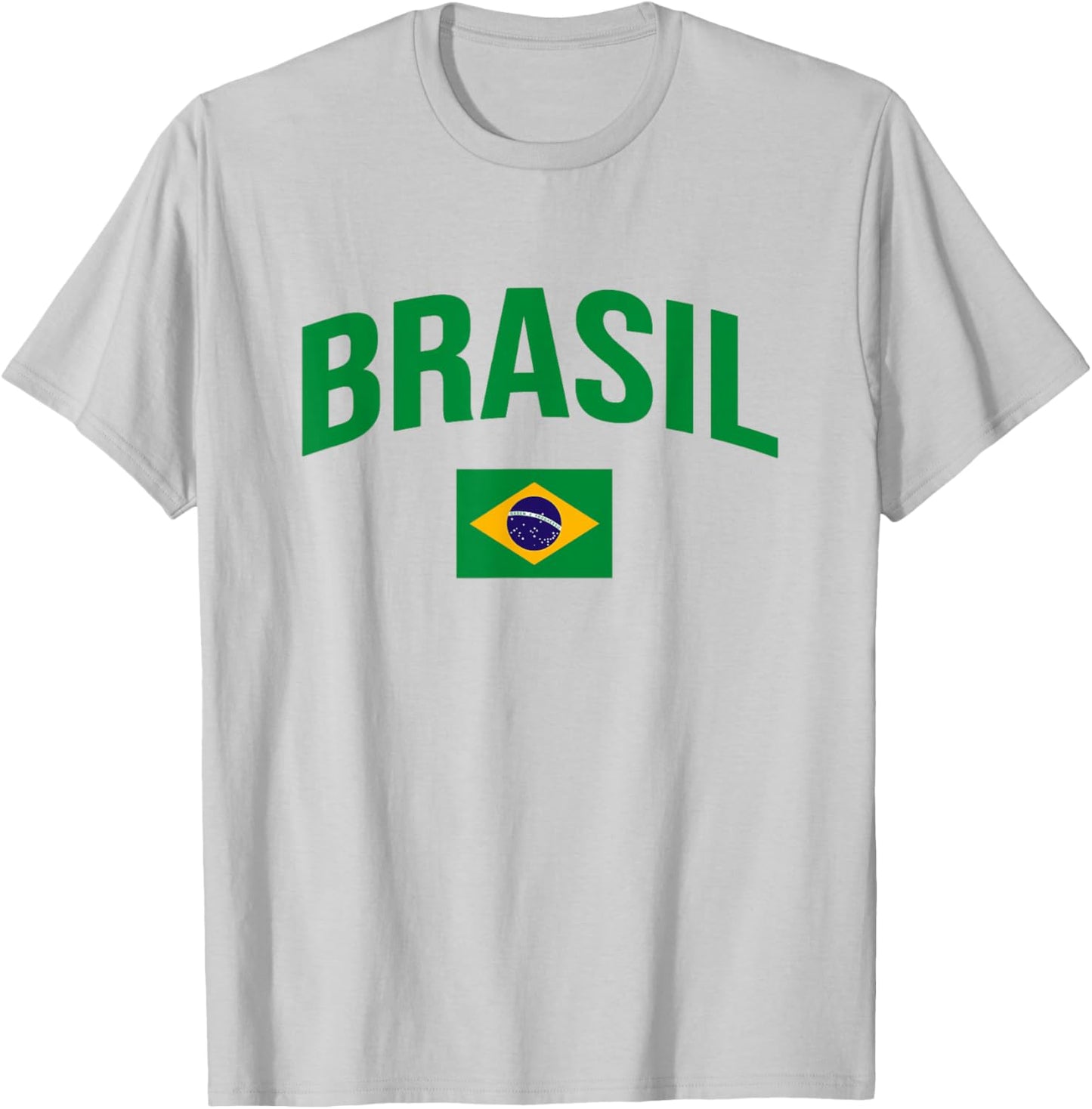 Brasil - Flag of Brazil - Throwback Design - Classic T-Shirt - T-Shirt | Ash