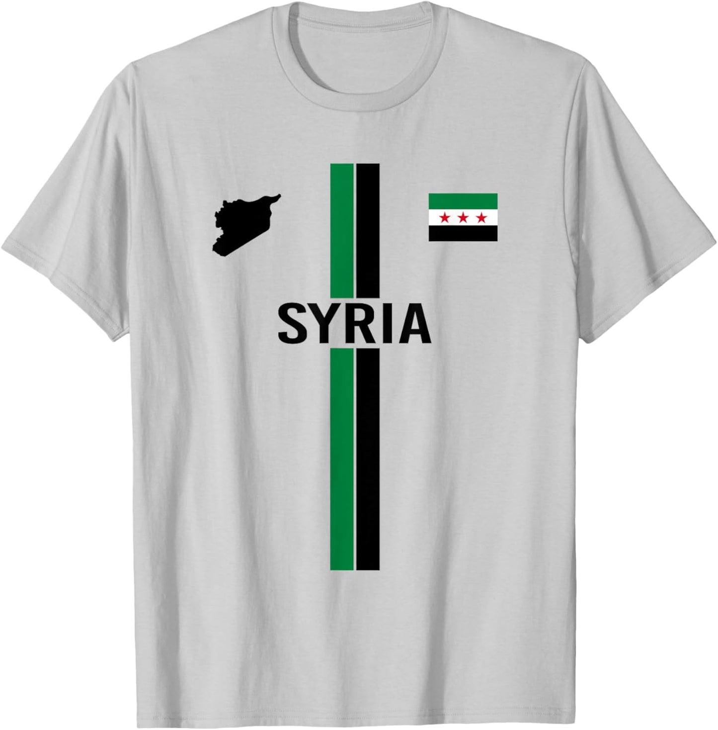 Syrien-Flagge, Damaskus-Syrien-Design, syrische Flagge, I Love Syrien T-Shirt - T-Shirt | Ash