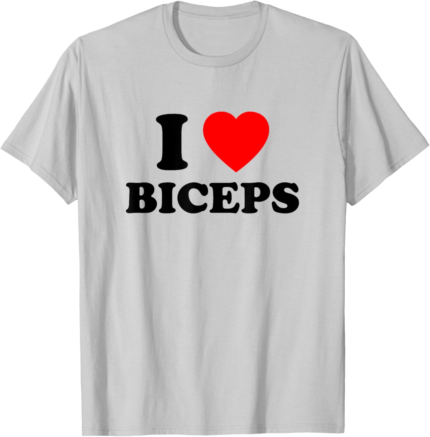 I Love Bizeps T-Shirt - T-Shirt | Ash