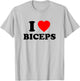 I Love Bizeps T-Shirt - T-Shirt | Ash