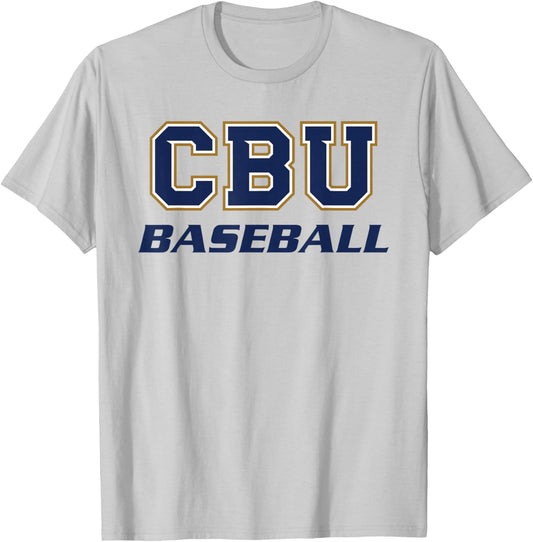 Cal Baptist University CBU Baseball Apparel Sports T-Shirt - T-Shirt | Ash