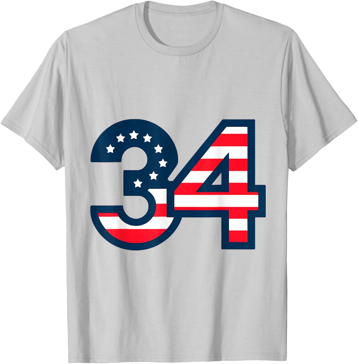 34 Guilty Trial Judge USA Flag Women Kids Men T-Shirt - T-Shirt | Ash