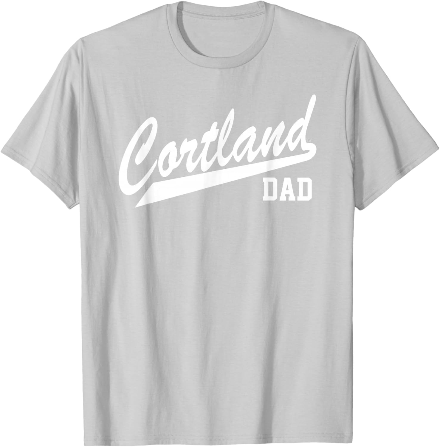 SUNY Cortland Dad Red Dragons Script Father's T-Shirt - T-Shirt | Ash