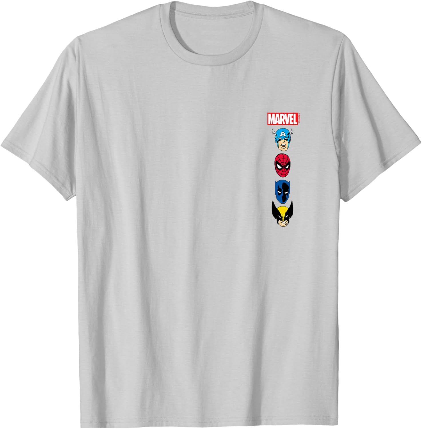 Marvel - Stacked Hero Logos T-Shirt - T-Shirt | Ash
