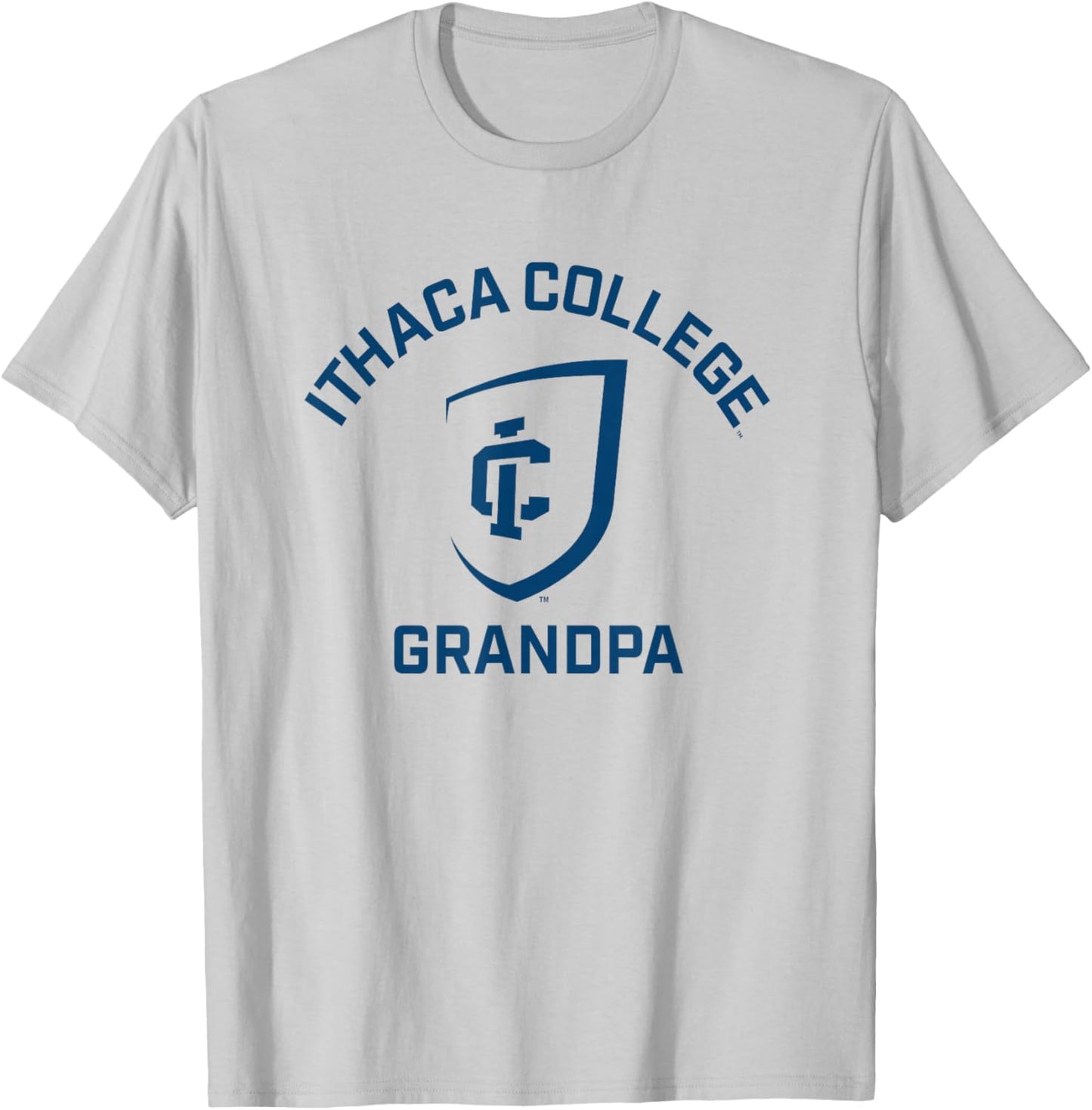 Ithaca College Bombers Arched Grandpa T-Shirt - T-Shirt | Ash