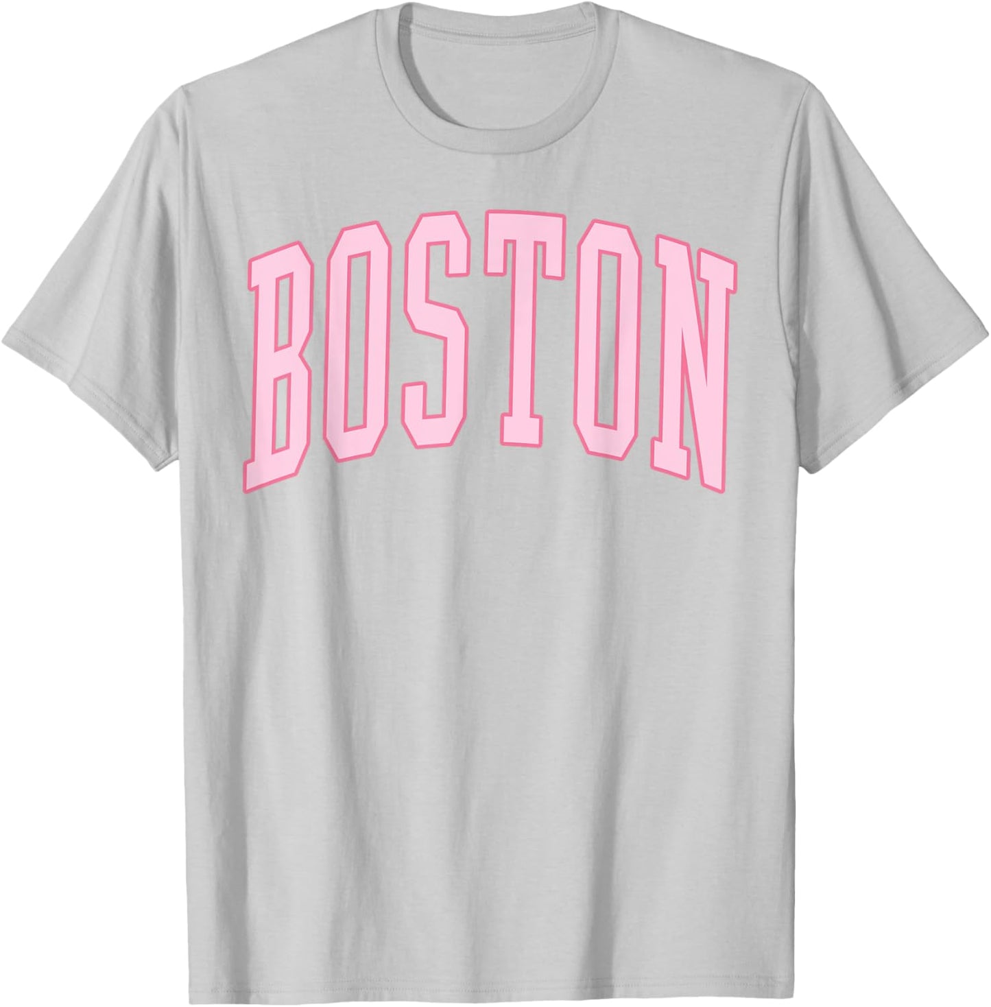 Boston Vintage Preppy Varsity Pink Sports T-Shirt - T-Shirt | Ash
