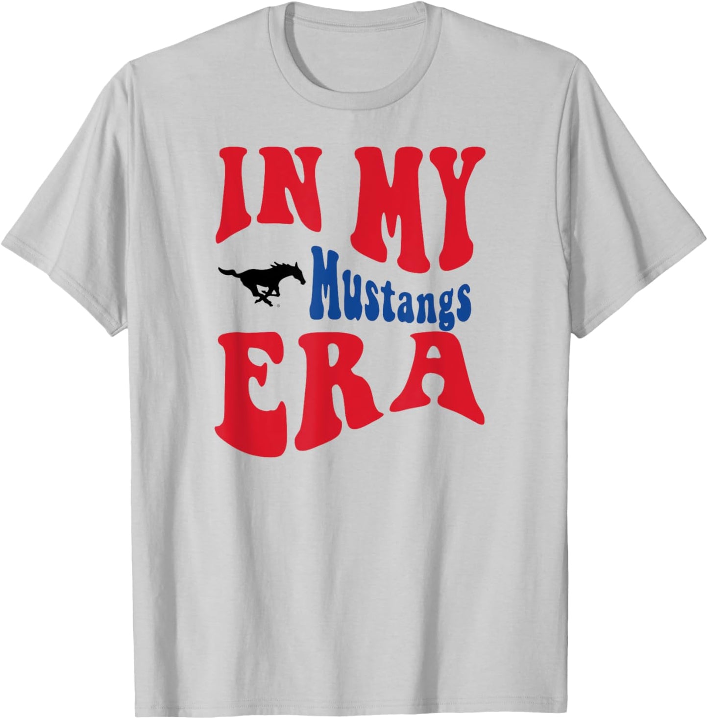 SMU Mustangs Era White Officially Licensed T-Shirt - T-Shirt | Ash