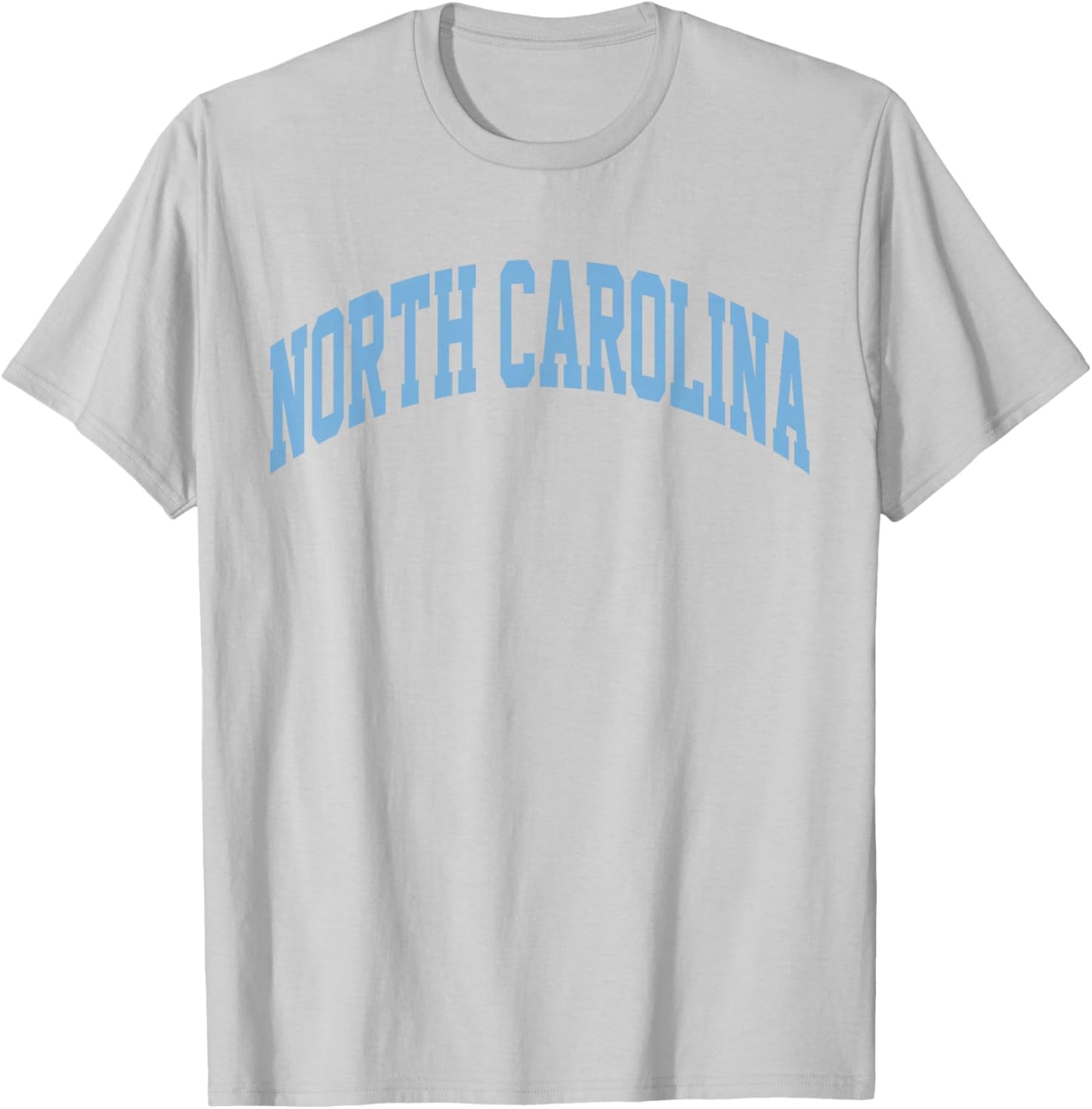 Retro North Carolina Blue Souvenir Simple North Carolina T-Shirt - T-Shirt | Ash