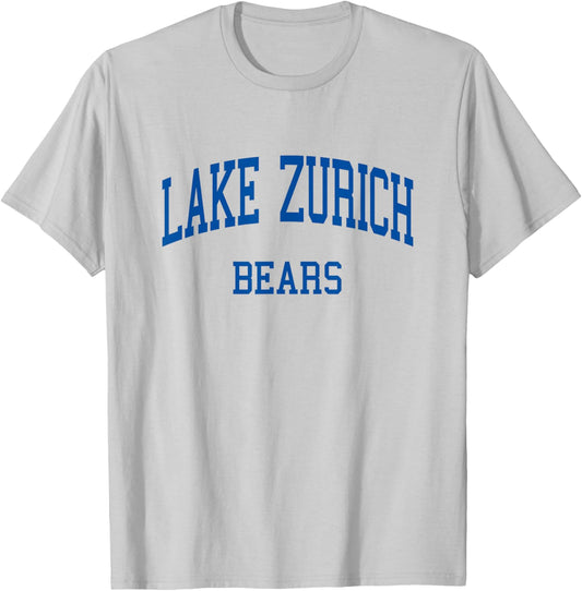 Lake Zurich High School HS Lake Zurich IL Retro T-Shirt - T-Shirt | Ash