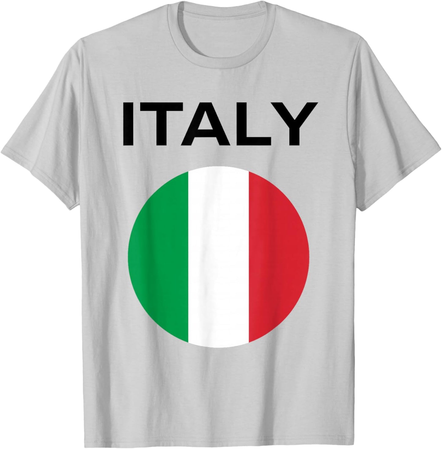 Italy Flag Modern T-Shirt - T-Shirt | Ash