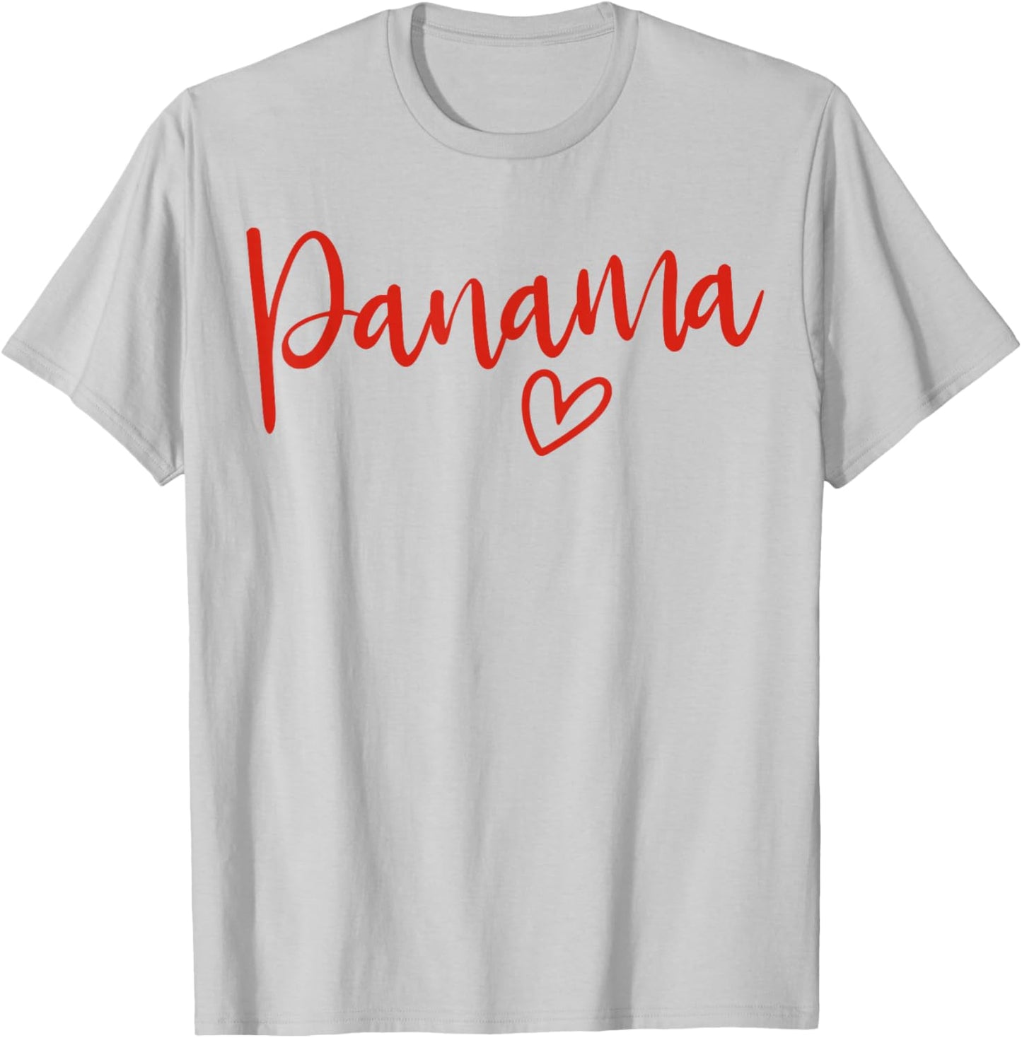 Panama Herz Damen Liebe Panama T-Shirt - T-Shirt | Ash