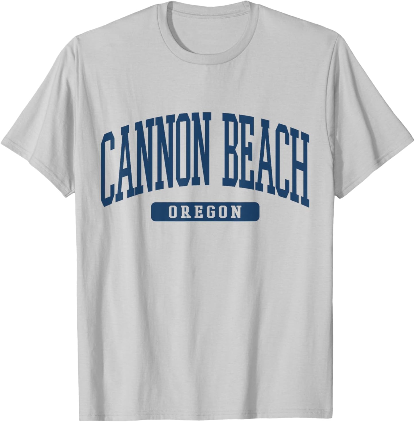 Cannon Beach Oregon Souvenir Beach Classic, Minimalist T-Shirt - T-Shirt | Ash
