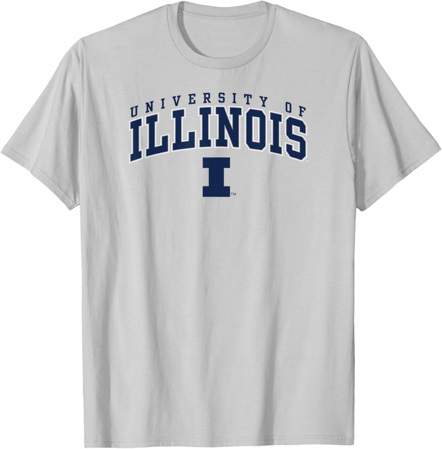 Illinois Fighting Illini Arch Over Logo Officially Licensed T-Shirt - T-Shirt | Ash