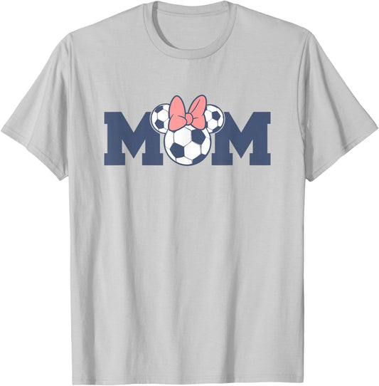 Disney Minnie Mouse Mother's Day Soccer Mom Logo T-Shirt - T-Shirt | Ash