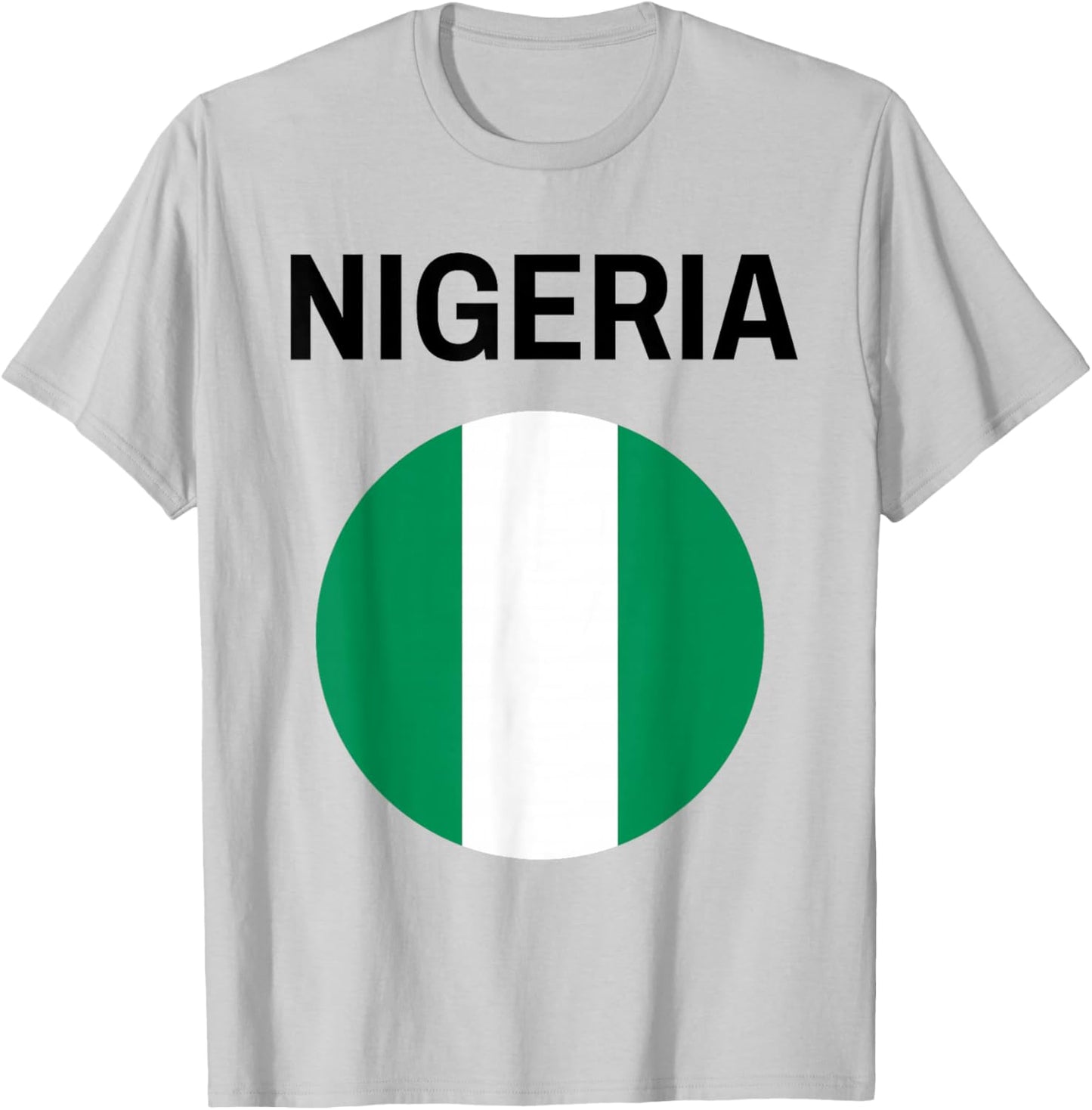 Nigeria Flag Modern T-Shirt - T-Shirt | Ash