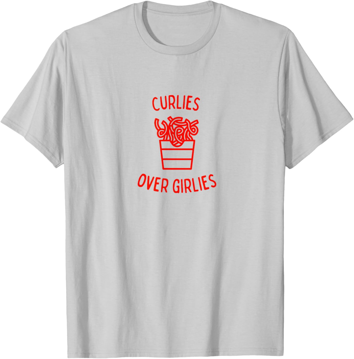 Curlies Over Girlies T-Shirt - T-Shirt | Ash