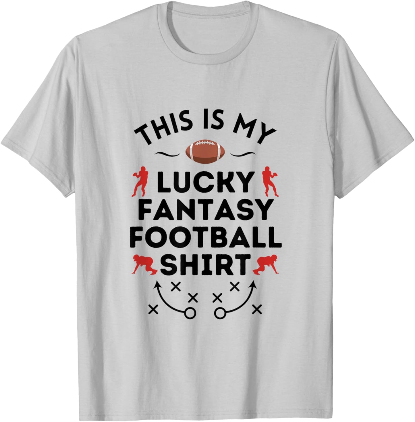This Is My Lucky Fantasy Football Shir - Football Humor T-Shirt - T-Shirt | Ash