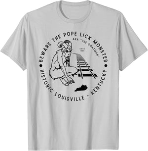 Beware the Pope Lick Monster Louisville Kentucky Cryptid T-Shirt - T-Shirt | Ash