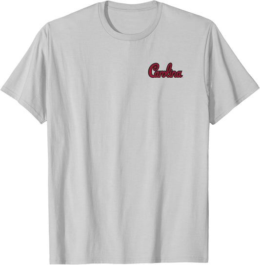 South Carolina Gamecocks Front/Back Football Helmet Gray T-Shirt - T-Shirt | Ash