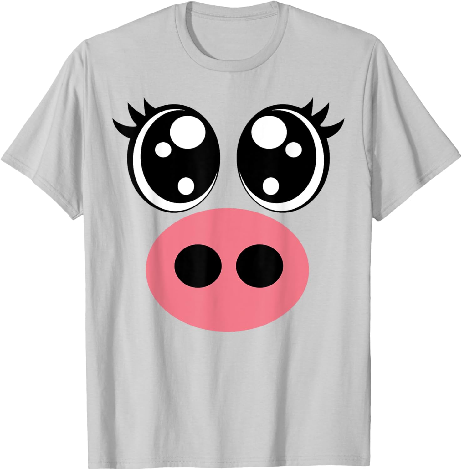 Funny Pig Face Halloween Costume T-Shirt - T-Shirt | Ash